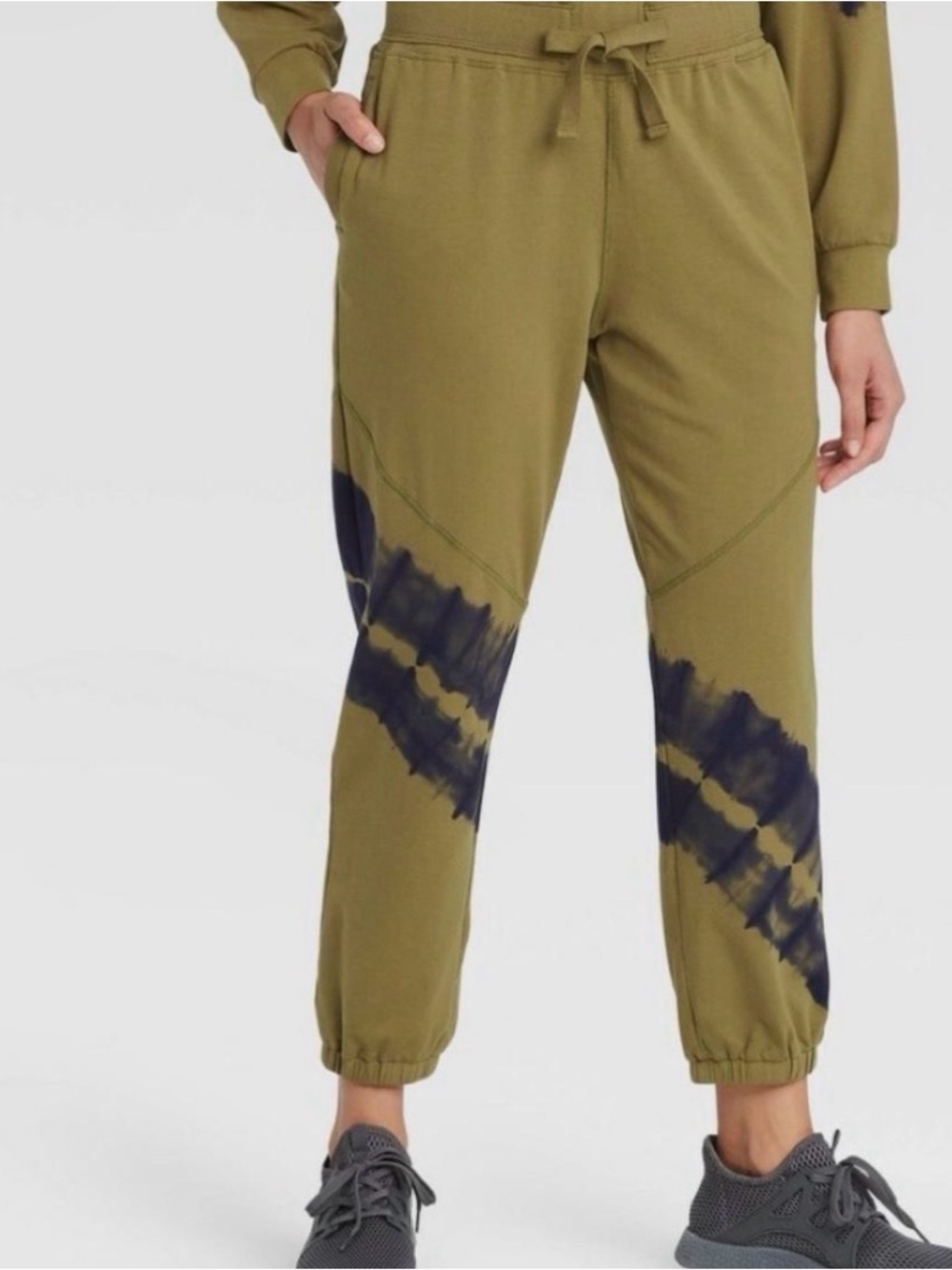 JoyLab Olive & Navy Tie-Dye Jogger Pants